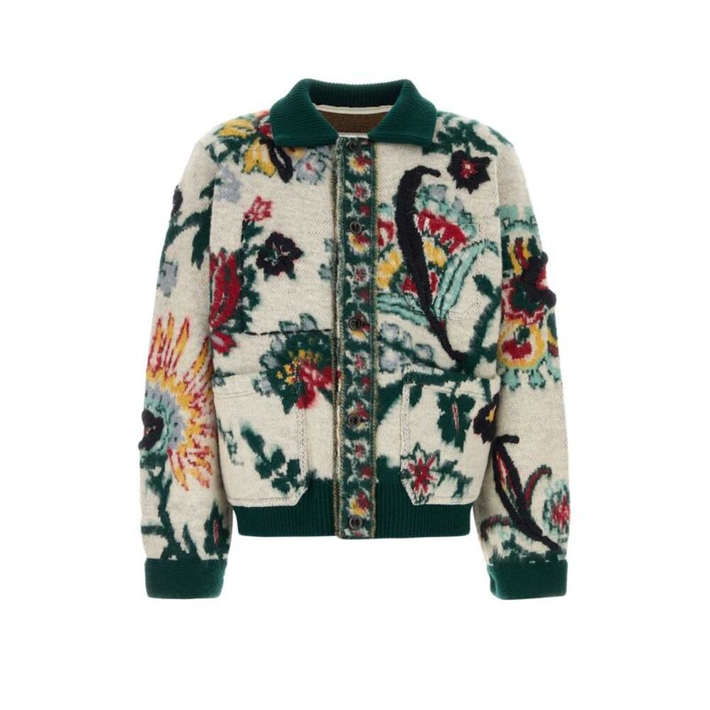 Sacai Men Embroidered Wool Sweater